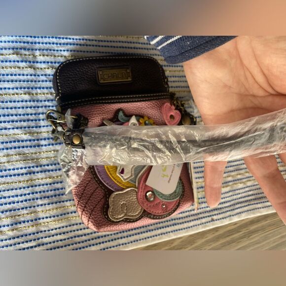 NEW CHALA  UNICORN PINK CELL PHONE CROSSBODY PURSE ADJUSTABLE STRAP - Picture 6 of 13